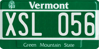 VT license plate XSL056