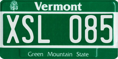 VT license plate XSL085
