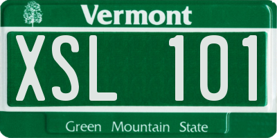 VT license plate XSL101