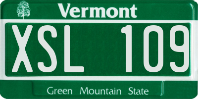 VT license plate XSL109
