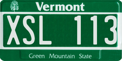 VT license plate XSL113