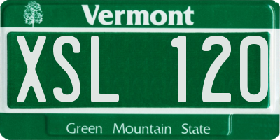 VT license plate XSL120
