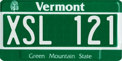 VT license plate XSL121