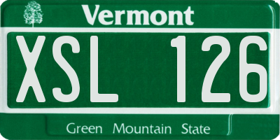 VT license plate XSL126