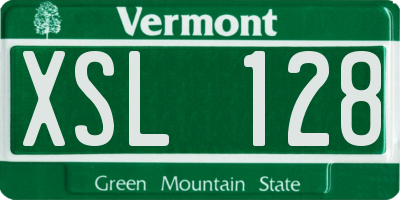 VT license plate XSL128