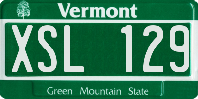 VT license plate XSL129