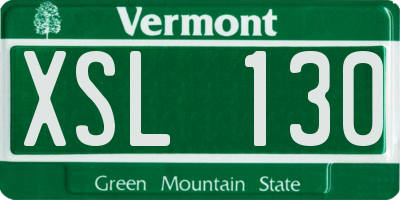 VT license plate XSL130