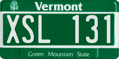 VT license plate XSL131