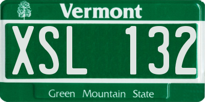 VT license plate XSL132