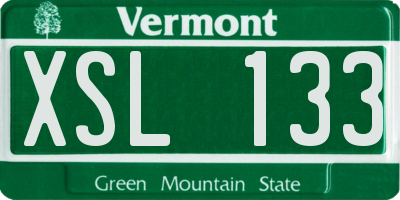 VT license plate XSL133