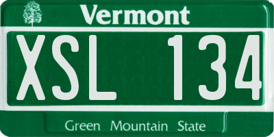 VT license plate XSL134