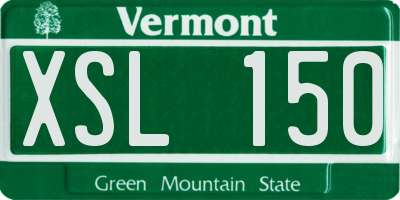 VT license plate XSL150