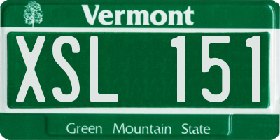 VT license plate XSL151