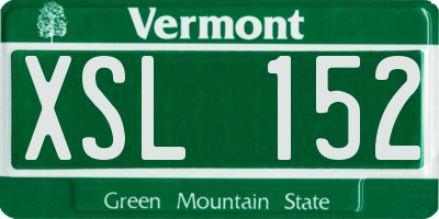 VT license plate XSL152
