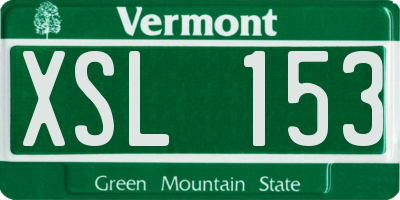 VT license plate XSL153