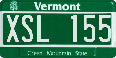 VT license plate XSL155