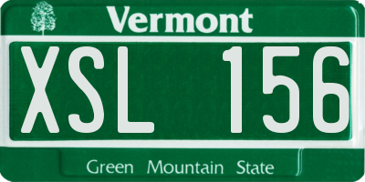 VT license plate XSL156