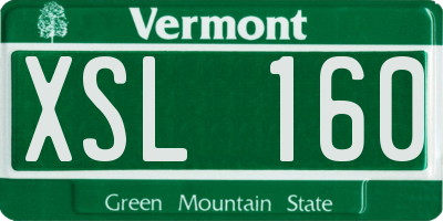 VT license plate XSL160