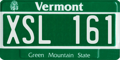 VT license plate XSL161