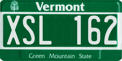 VT license plate XSL162