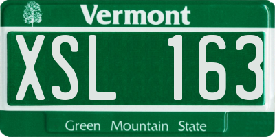 VT license plate XSL163