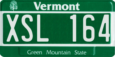 VT license plate XSL164