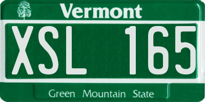 VT license plate XSL165
