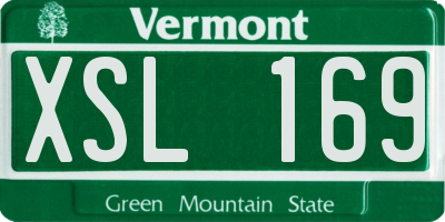 VT license plate XSL169