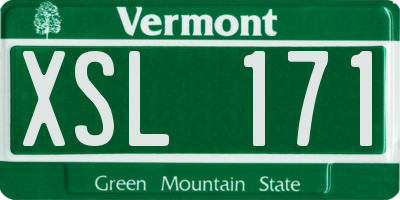 VT license plate XSL171