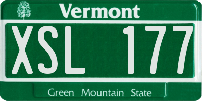VT license plate XSL177