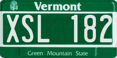 VT license plate XSL182