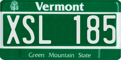 VT license plate XSL185