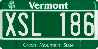 VT license plate XSL186