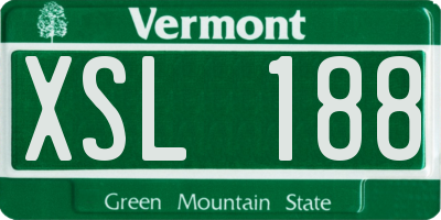 VT license plate XSL188