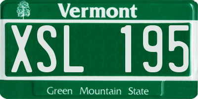 VT license plate XSL195