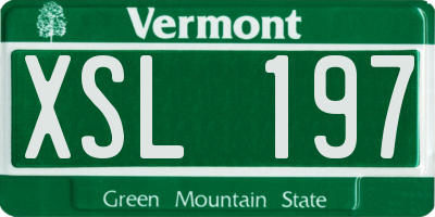 VT license plate XSL197