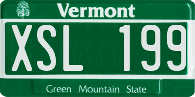 VT license plate XSL199