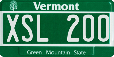 VT license plate XSL200