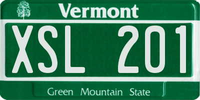 VT license plate XSL201
