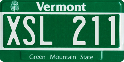 VT license plate XSL211