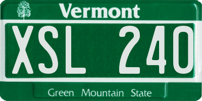 VT license plate XSL240