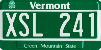 VT license plate XSL241