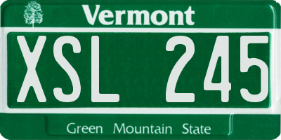 VT license plate XSL245