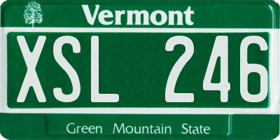 VT license plate XSL246