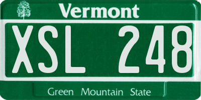 VT license plate XSL248