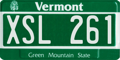 VT license plate XSL261