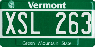VT license plate XSL263