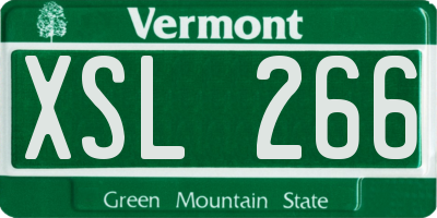 VT license plate XSL266