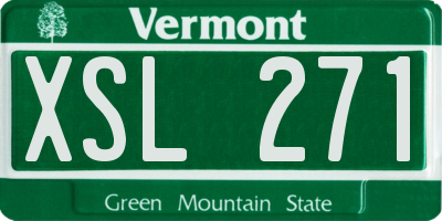 VT license plate XSL271
