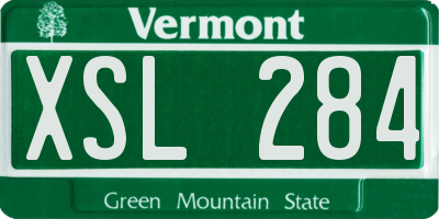 VT license plate XSL284